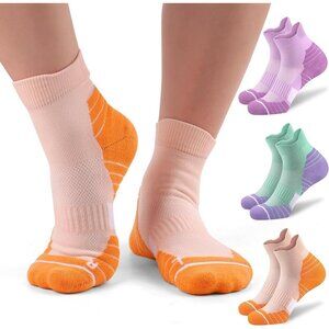 ✨ Gonii Quarter Athletic Socks Women Orange Hiking Running 3 Pairs Ankle Socks